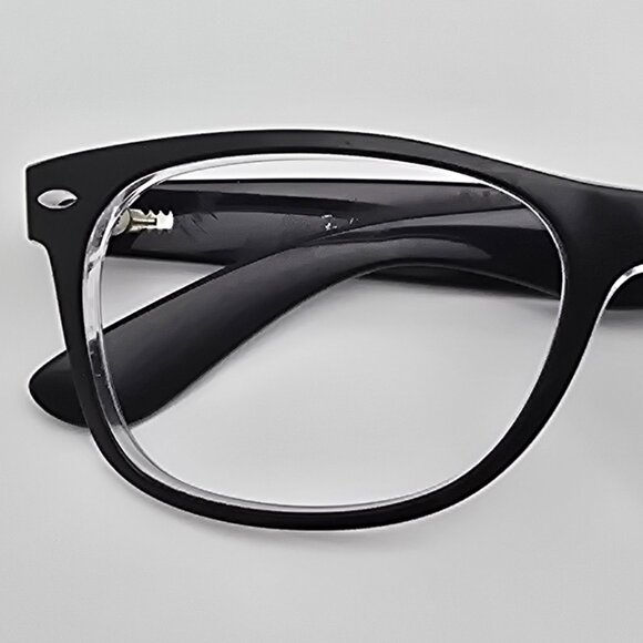 Ray-Ban RB2132 6052 Wayfarer Color Mix Matte Black on Transparent Sunglass Frame - Picture 12 of 12